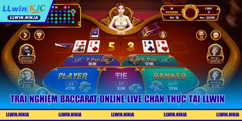 Trải nghiệm Baccarat online live chân thực tại LLwin